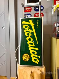 Insegna Totocalcio 1X2 bifacciale luminosa Vintage