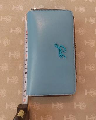 Portafoglio GABS originale in pelle color azzurro