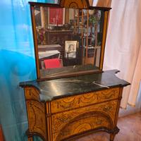 Mobile vintage marmo con specchio 