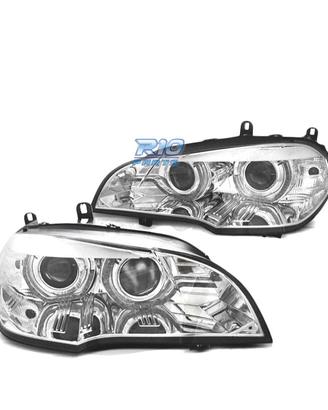 FARI DIURNI BMW X5 E70 07-10 DRL LED CROMATI AFS X