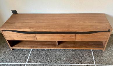 Mobile porta tv con cassetti in teak