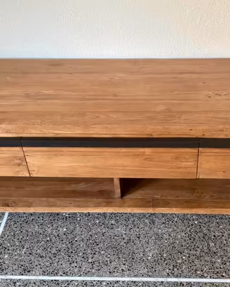 Mobile porta tv con cassetti in teak