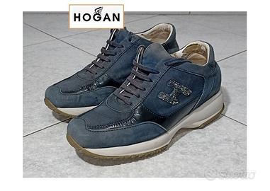 Sneakers Hogan Interactive camoscio strass n. 38,5
