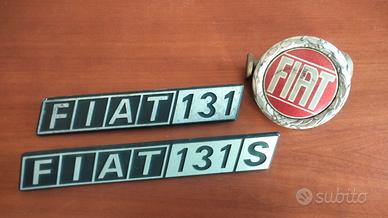 Fiat 131 targa vintage '70 logo emblema metallo