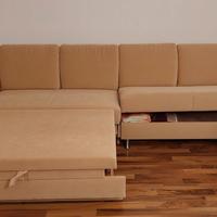 Divano con chaiselongue / letto / contenitore