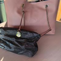 Cromia Tote Bag Rosa con Catena + Pochette interna