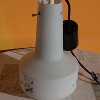 Lampadario vintage anni 50 60 vetro opalino retro