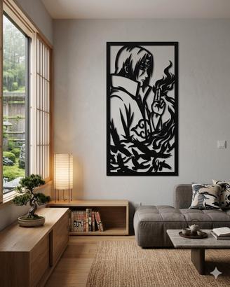 Itachi uchiha quadro in metallo naruto 