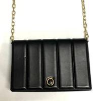 Borsa Trussardi nera a tracolla con catena oro –