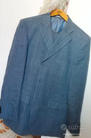 Abito completo uomo lino celeste taglia 50