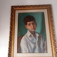 LEO G. PAGLIONE 1966-OLIO SU TAVOLA " FANCIULLO"