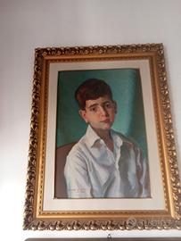 LEO G. PAGLIONE 1966-OLIO SU TAVOLA " FANCIULLO"