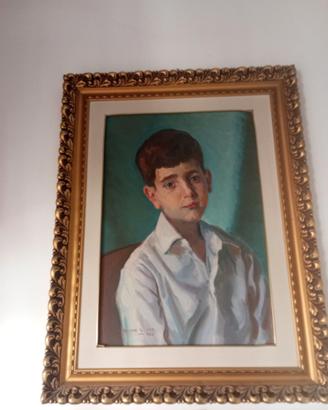 LEO G. PAGLIONE 1966-OLIO SU TAVOLA " FANCIULLO"