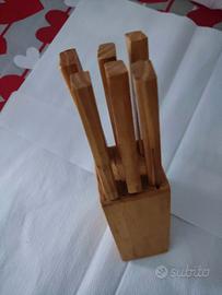 set ceppo coltelli da cucina 