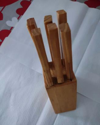 set ceppo coltelli da cucina 