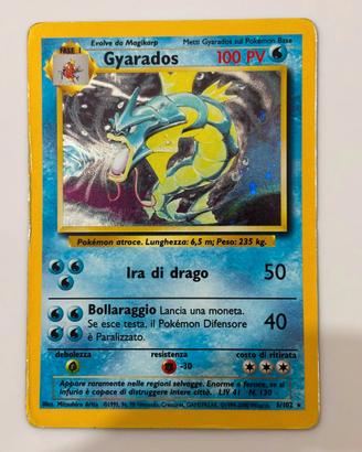 Pokémon Gyarados 6/102 Holo Set Base ITA WOTC