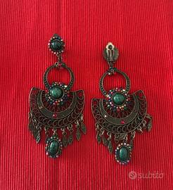Orecchini pendenti bohemien multicolore