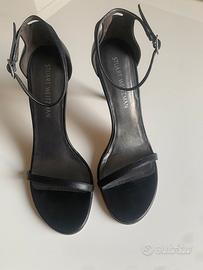 Sandali neri tacco alto Stuart Weitzman