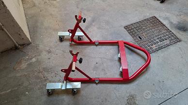 Cavalletto alza sposta moto posteriore universale 
