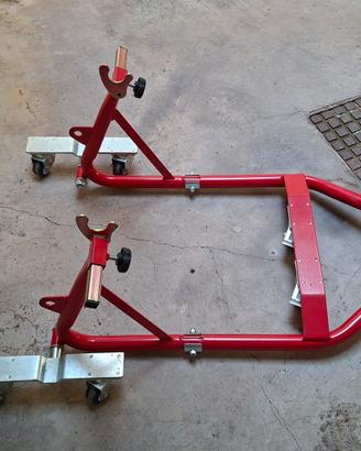 Cavalletto alza sposta moto posteriore universale 