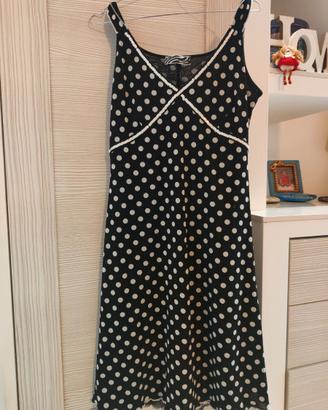 vestito a pois taglia M nero