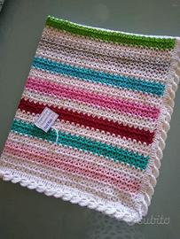 Copertina lana merino realizzata a mano