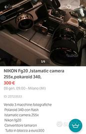 Nikon FG20 Istamatic camera.255x Polaroid 
