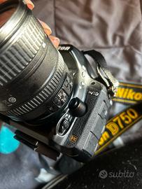 nikon d750 + obiettivi e batterie