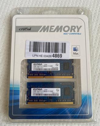 Elpida Ram 1Rx8 Pc3 2 gb 2 pezzi 4 gb