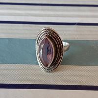 Anello Etnico Argento 925 & Ametista misura 17