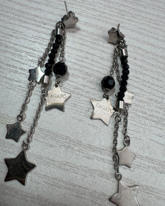 Orecchini S’Agapo black&silver