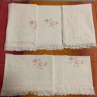 Lenzuola matrimoniali con pizzo sangallo