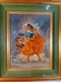 Quadro olio su legno