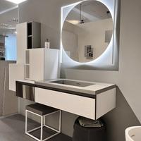 Mobile bagno sospeso in Malta bianco con lavabo