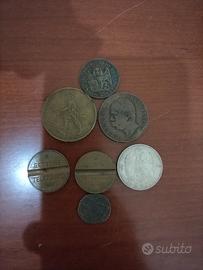 Gettoni telefon e una moneta da 10 tornesi