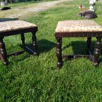 Coppia sgabelli poggiapiedi