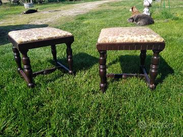 Coppia sgabelli poggiapiedi
