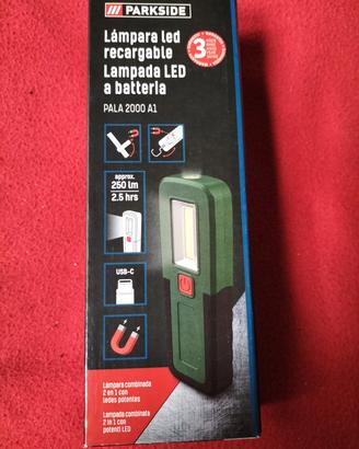 Doppia lampada led ricaricabile Parkside nuovo 