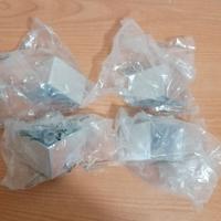 Lotto 4 piedi per mobili cromati effetto specchio