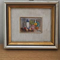 Quadro vintage con lamina d'argento 