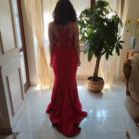 abito sirena rosso tg 44