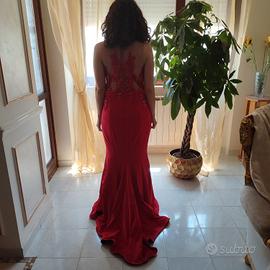abito sirena rosso tg 44