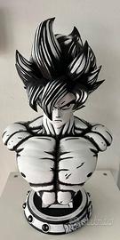 goku busto effetto manga dipinto a mano