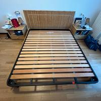 Rete doghe legno matrimoniale ortopedica materasso