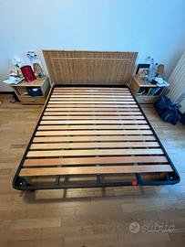 Rete doghe legno matrimoniale ortopedica materasso