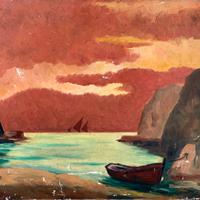 Olio su tela “NATALI - Tramonto”