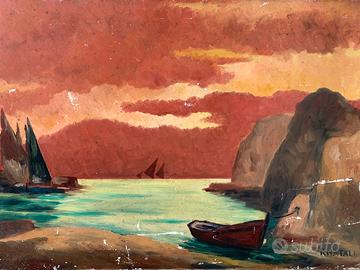 Olio su tela “NATALI - Tramonto”