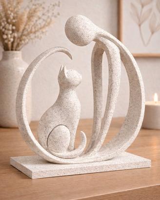 Scultura Donna e Gatto