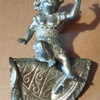 Putto in nichel, scultura, antiquariato.