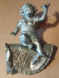 Putto in nichel, scultura, antiquariato.